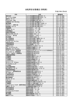 自転車安全整備店（群馬県）
