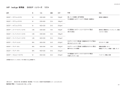 HP Indigo 専用紙 DEEP iシリーズ リスト