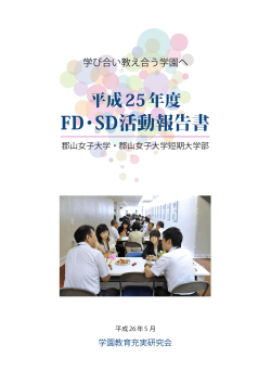 2013_H25 FD・SD活動報告書 表紙_完