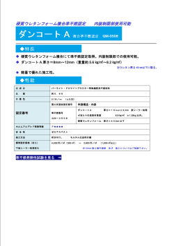 硬質ウレタンフォーム複合準不燃認定 内装制限部使用可能