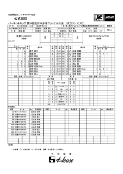 公式記録 - 日本サッカー協会