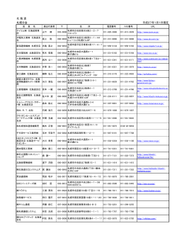 北 海 道 札幌分会 平成27年1月1日現在