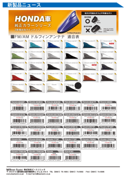 ホンダ純正色 追加！