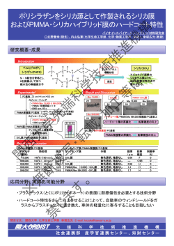 ポリシラザンをシリカ源として作製されるシリカ膜およびPMMA