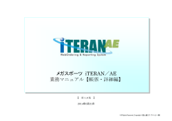 メガスポーツ iTERAN／AE 業務マニュアル【帳票・詳細編】