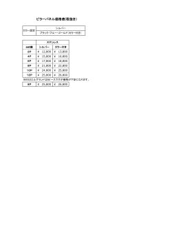 ピラーパネル価格表(税抜き）