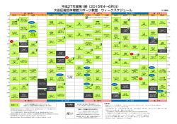 平成27年度第1期（2015年4～6月分） 大田区総合体育館スポーツ教室