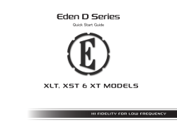 Eden D Series - Eden Bass Amplification