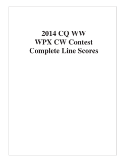 All Line Scores - CQ WPX Contest