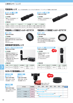 可変倍率レンズ SDS-M SDS-H 可変倍率レンズ用偏光フィルター付