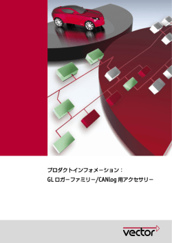 プロダクトインフォメ－ション： GL ロガ－ファミリ－/CANlog 用アクセサリ－