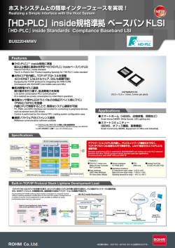 「HD-PLC」inside規格準拠 ベースバンドLSI