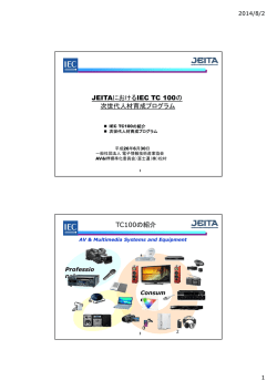 JEITAにおけるIEC TC 100の 次世代人材育成プログラム - y