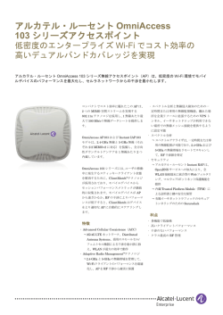 アルカテル・ルーセント OmniAccess 103 シリーズアクセスポイント