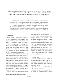 The Simpーi賃ed Mapping Equati。n 。f VーSSR ーmage Data