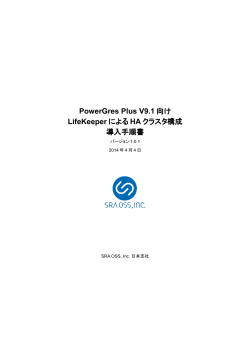 PowerGres Plus V9.1 向け LifeKeeper による HA クラスタ導入手順書