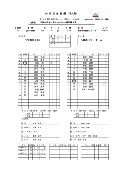 小矢部RED OX 八頭ホッケーチーム 公 式 試 合 記