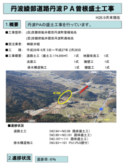 丹波綾部道路丹波PA曽根盛土工事