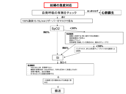 妊婦の急変対応 SpO2 SI 自発呼吸の有無をチェック 心肺蘇生 ＋ 搬送
