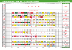 筑波サーキット・コース2000 走行スケジュール《2015年1月》