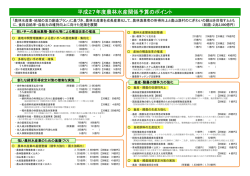 平成27年度農林水産予算のポイント（PDF：261KB）