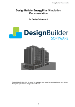 DesignBuilder EnergyPlus Simulation Documentation