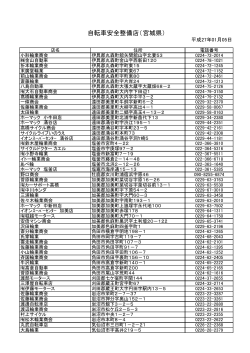 自転車安全整備店（宮城県）