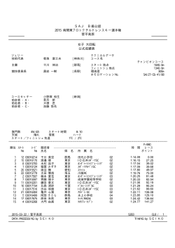 SAJ B級公認 2015 南関東ブロックチルドレンスキー選手権 菅平高原