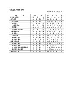 埼玉労働局幹部名簿