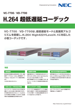 H.264 超低遅延コーデック