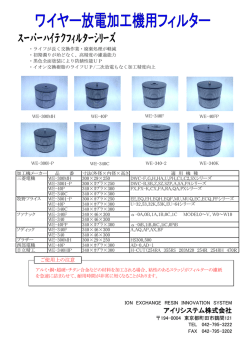 ワイヤーカット放電加工機用フィルター