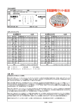 札幌新川 札幌北白石 札幌新川 59 33