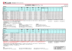 北米西岸向け輸出スケジュール