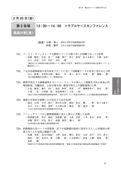 20∼14：50 トラブルケースカンファレンス 鳳凰の間（東）