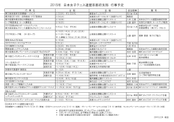 2015年 日本女子テニス連盟京都府支部 行事予定