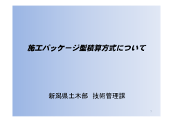 施工パッケージ型積算方式説明資料 [PDFファイル／2.03MB]