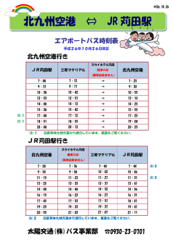 北九州空港 &hArr; JR 苅田駅