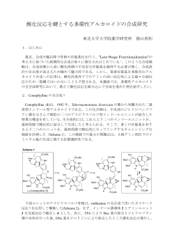酸化反応を鍵とする多環性アルカロイドの合成研究