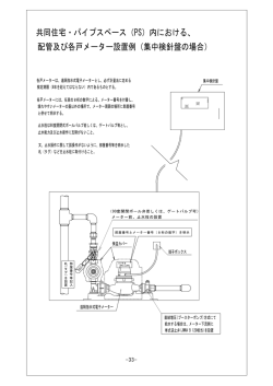 共同住宅・パイプスペース（PS）内における、 配管及び各戸メーター設置