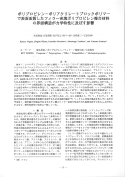 ポリプロピレン・ポリアクリ レートプロツクポリマ&hellip; で表面改質したフィ ラー