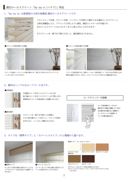 調光ロールスクリーン「ha・na・ri（ハナリ）」特長
