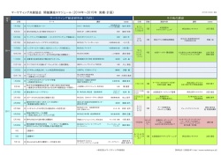 マーケティング共創協会 開催講座スケジュール (2014年～2015年 実績