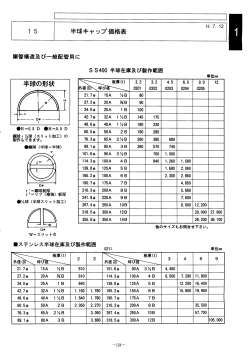 ー 5 半球キャップ価格表