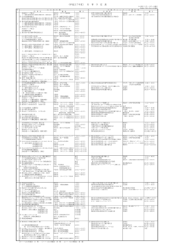 （平成27年度） 行 事 予 定 表