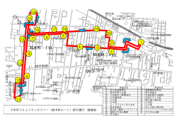 小平市コミュニティタクシー（鈴木町ルート）試行運行 路線図