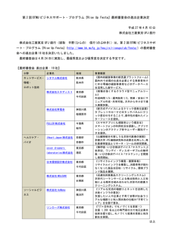 最終審査会の進出企業決定