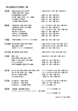TS LINES CY OPEN 一覧