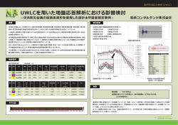 若鈴コンサルタンツ株式会社 UWLCをいた地盤応答解析における影響検討