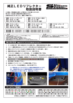 純正LEDリフレクター 取扱説明書