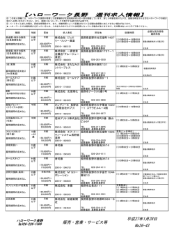 販売・営業・サービス等求人情報（PDF:149KB）